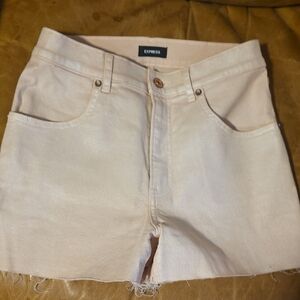 Express Women's Light Tan Jean Shorts